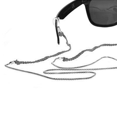 Sterling Silver Eyeglasses Holder with Grey Cord