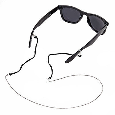 Sterling Silver Eyeglasses Holder with Black Cord