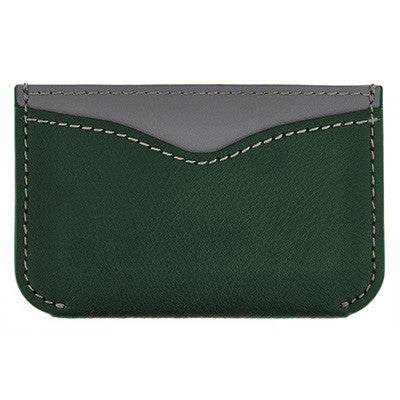 Green/Grey Two Tone Leather Wallet