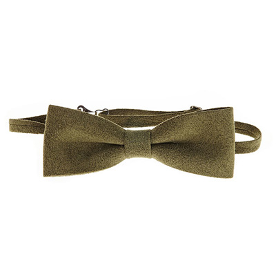 Moss Suede Bow Tie