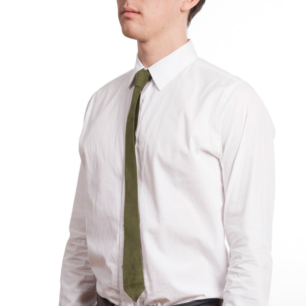 Moss Green Suede Tie