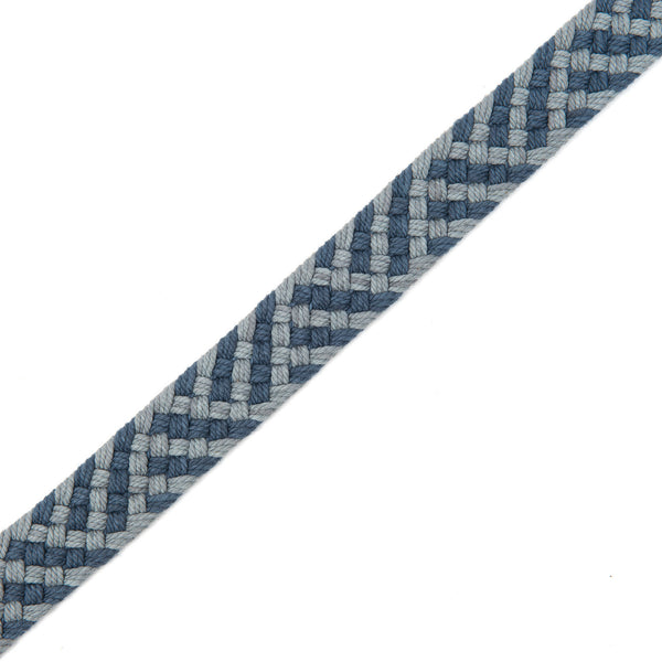 Grey/Blue Two Tone Woven Cotton Belt