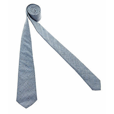 Grey Cotton Tie with Dots