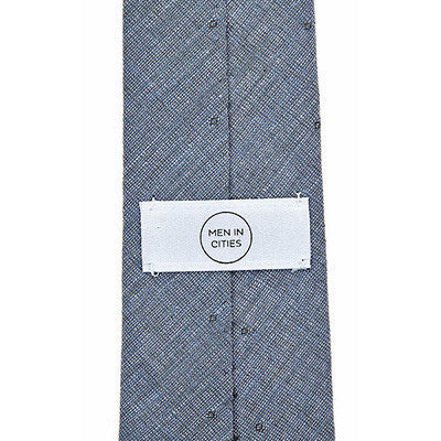 Grey Cotton Tie with Dots
