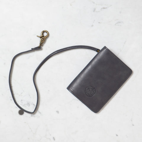 Grey Global Nomad Passport Holder with Chain