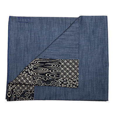 Japanese patterned Indigo lightweight scarf