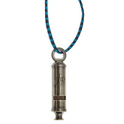 Gunmetal FW Necklace with Blue/Black Japanese Cord