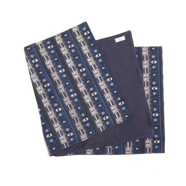 NAVAJO DEER REVERSIBLE  FLANNEL SCARF