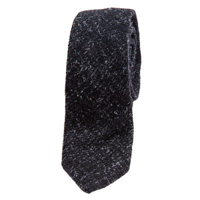 Black Speckled Wool Tie