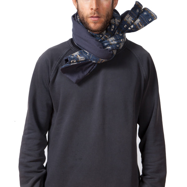 NAVAJO DEER REVERSIBLE  FLANNEL SCARF