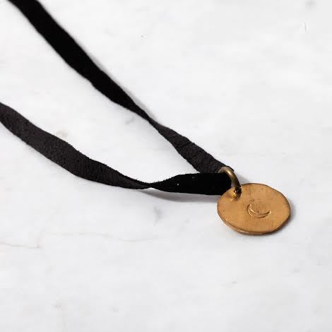 Venice Handmade Black Leather Necklace