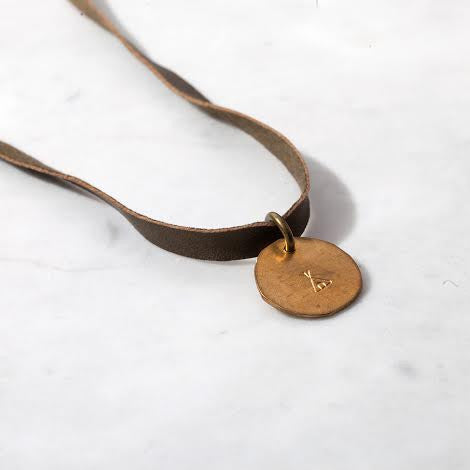 Venice Handmade Green Leather Necklace