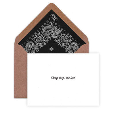 Note Cards with Black Bandana Lined Envelopes (Pack of 6)