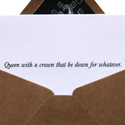 Note Cards with Black Bandana Lined Envelopes (Pack of 6)